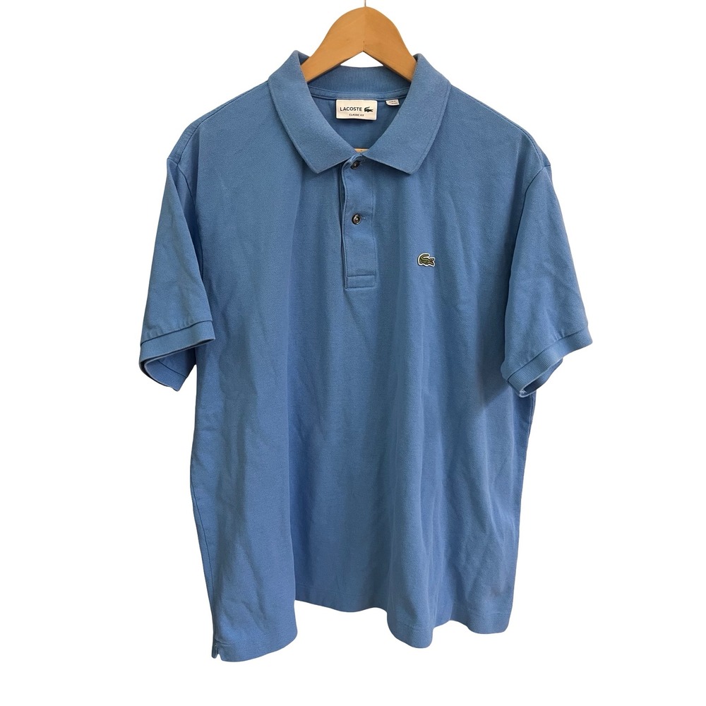 Lacoste Men’s Light Blue Polo with Green Crocodile